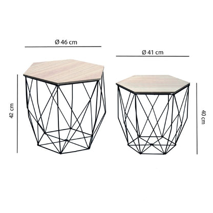 Coppia Tavolini Hexagon